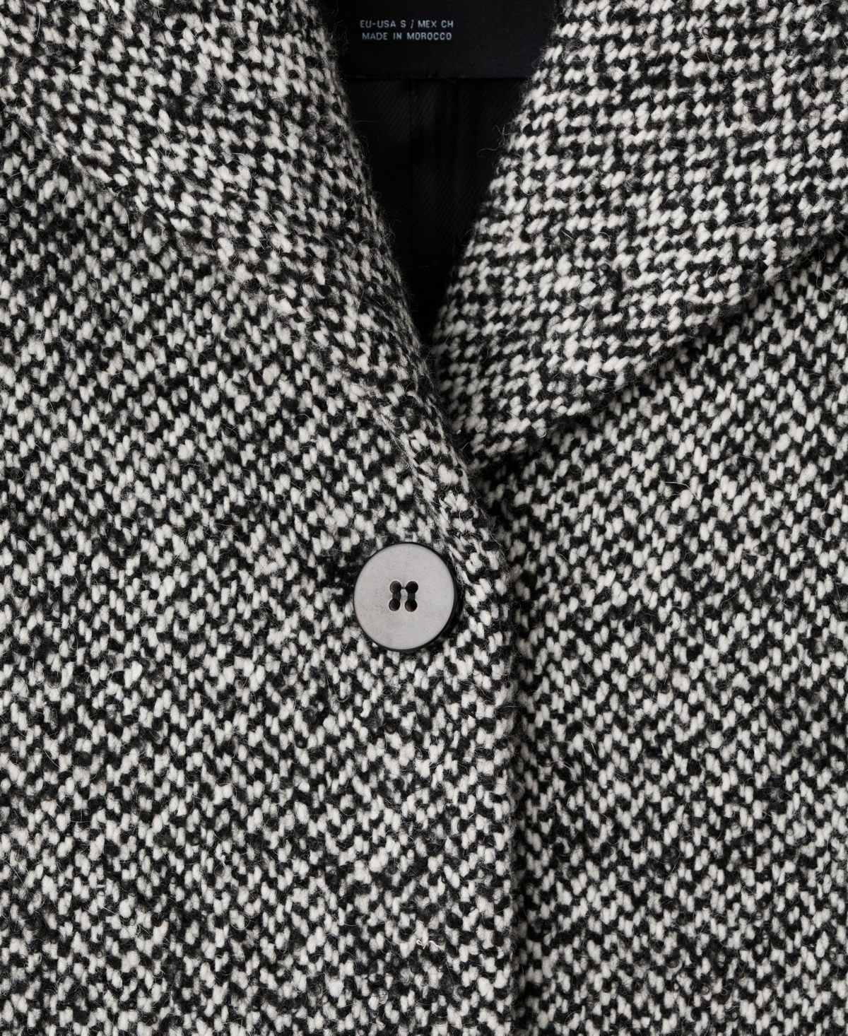 Mango Women's Fur Collar Mottled Coat In Black