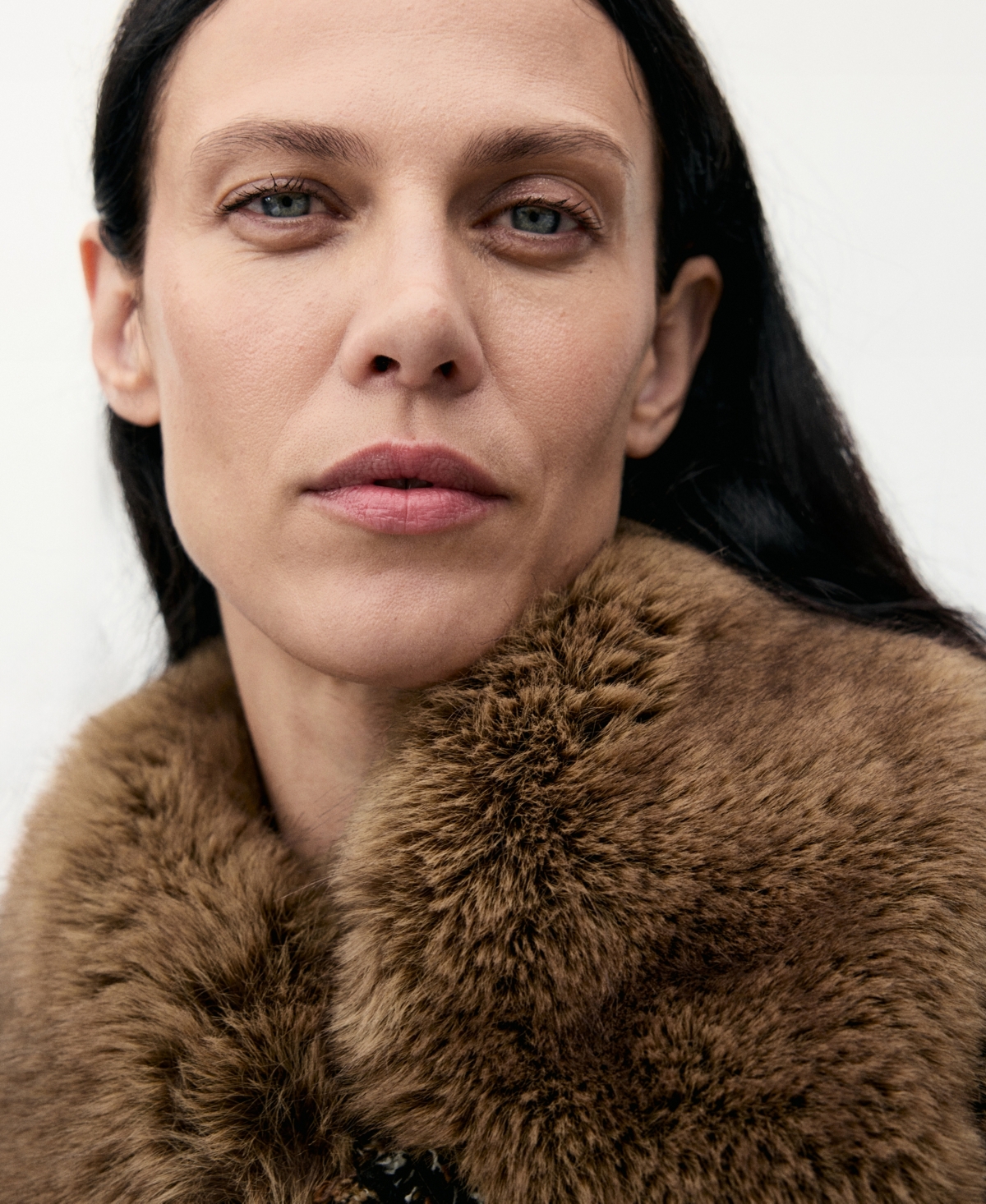 Mango Fringe Tweed Jacket With Faux Fur In Multi