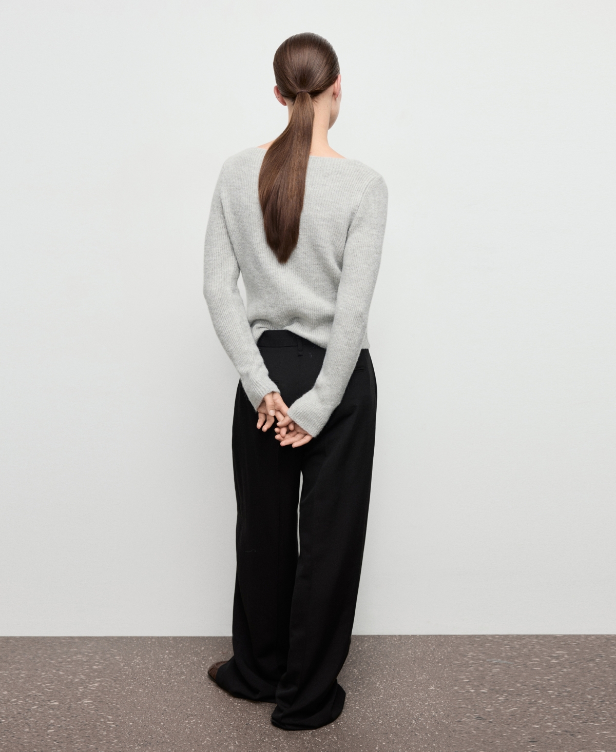 Mango Women's Knitted Ribbed Sweater