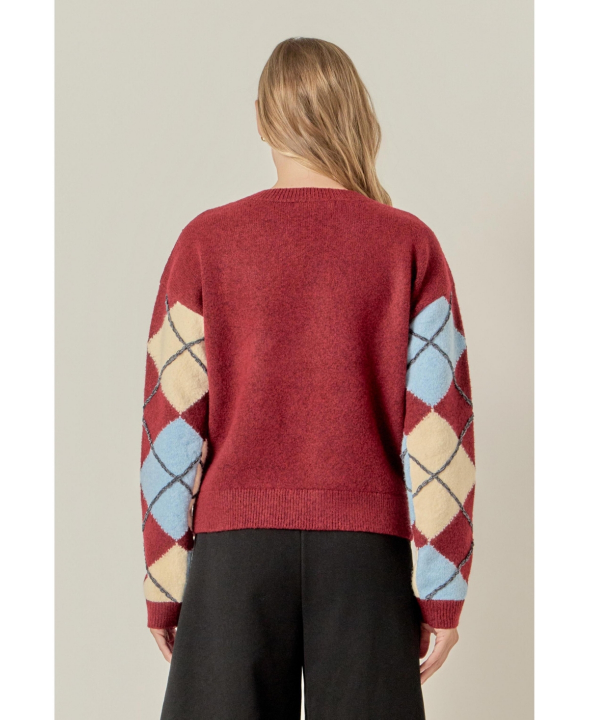 English Factory Women's Argyle Sweater