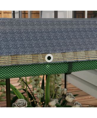 Galvanized Raised Garden Bed with Crop Cage & Shade Cloth,