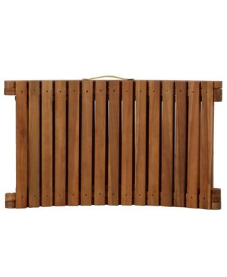 Sun Lounger Set of 2 Dark grey Solid acacia wood Standard