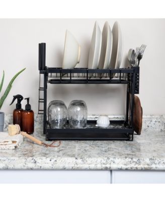 Metal 2-Tier Countertop Caddy, Black