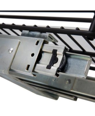 Glidez Multipurpose Paint-Finished Steel Pull-Out Storage Organizer, 2-Tier Design, Black