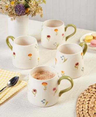 Floral Mugs, Set of 4, Exclusively at Macy's
