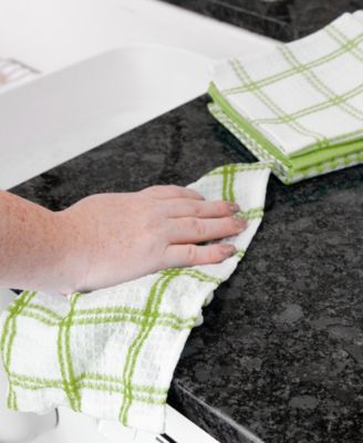 Coordinating Flat Waffle Weave Cotton Dish Cloths, Set of 12