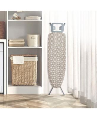 Ironing Board with Large Surface, 4-Layer Thick Design, Heat-Resistant Cotton Cover, 7 Adjustable Heights for Home Laundry