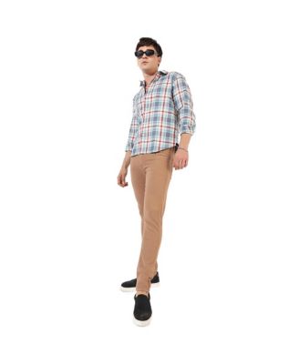 Men's Multicolour Checkered Regular Fit Casual Shirt