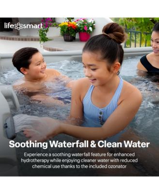Spas 5 Person Plug and Play 28 Jet LED Outdoor Hot Tub, LS350DX, Sand