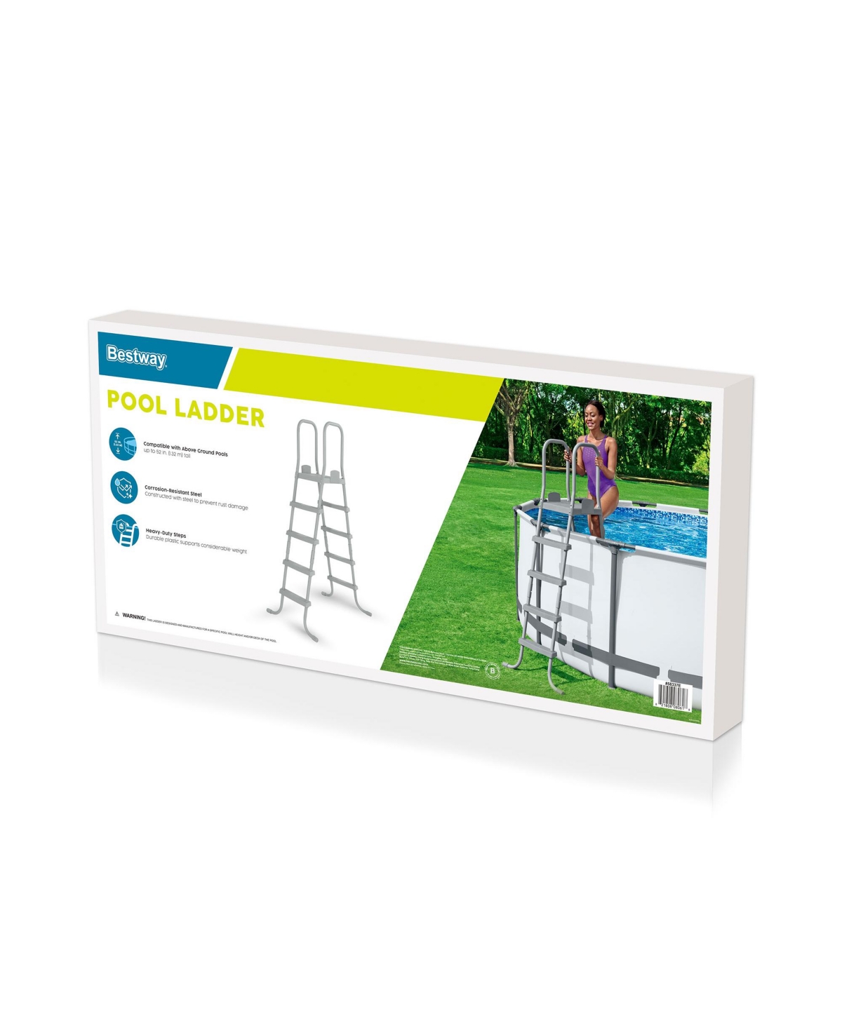 Bestway Flowclear 52 Inch Heavy Duty Metal A Frame Above Ground Pool Ladder