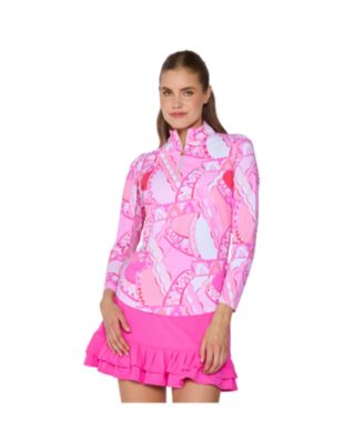 G Lifestyle Women Long Sleeve Mock Neck Top