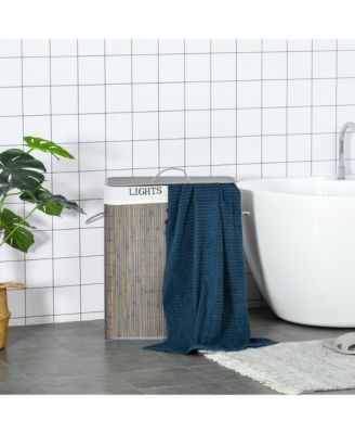 Bamboo Laundry Basket, Collapsible Laundry Hamper,