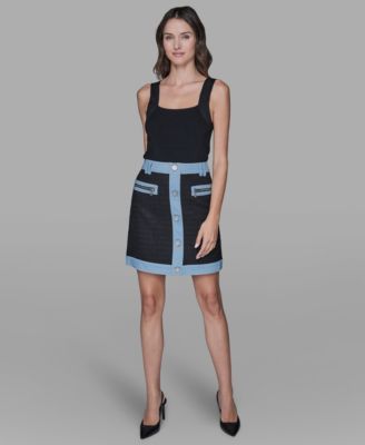 Women's Tweed Denim Mini Skirt