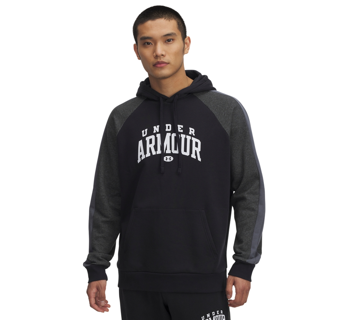 Under Armour Men's Rival Hooded Sweatshirt In Black
