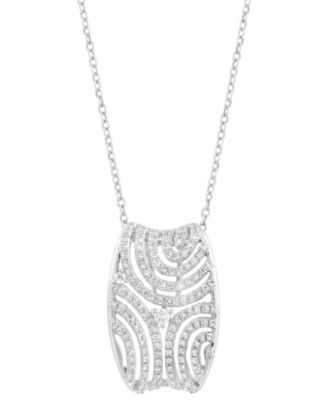 Diamond Pendant Necklace (3/8 ct. t.w.) in 14k White Gold