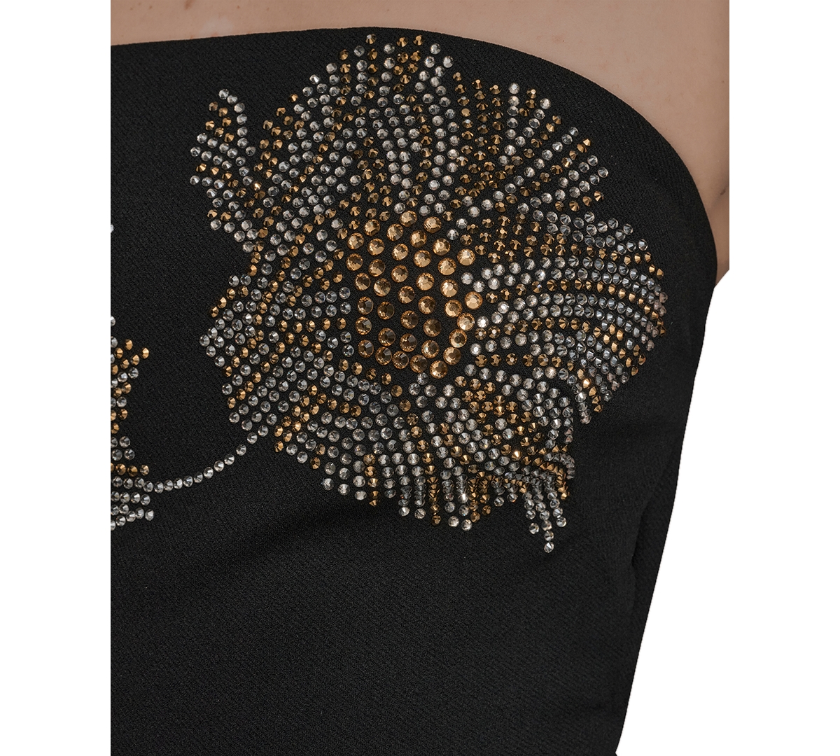 Donna Karan New York Women's Strapless Floral Hot Fix Maxi Dress