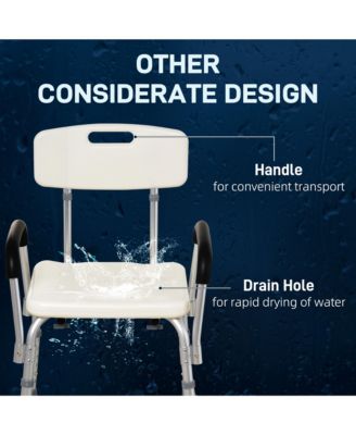 Adjustable Medical Shower Chair BathTub Seat Bench Easy Detachable Backrest