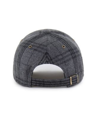 Men's and Women's Gray Stanford Cardinal Plaid Windowpane Clean Up Adjustable Hat