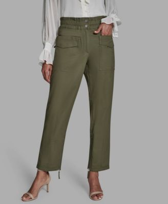 Women's Patch Pockets Mid-Rise Pants