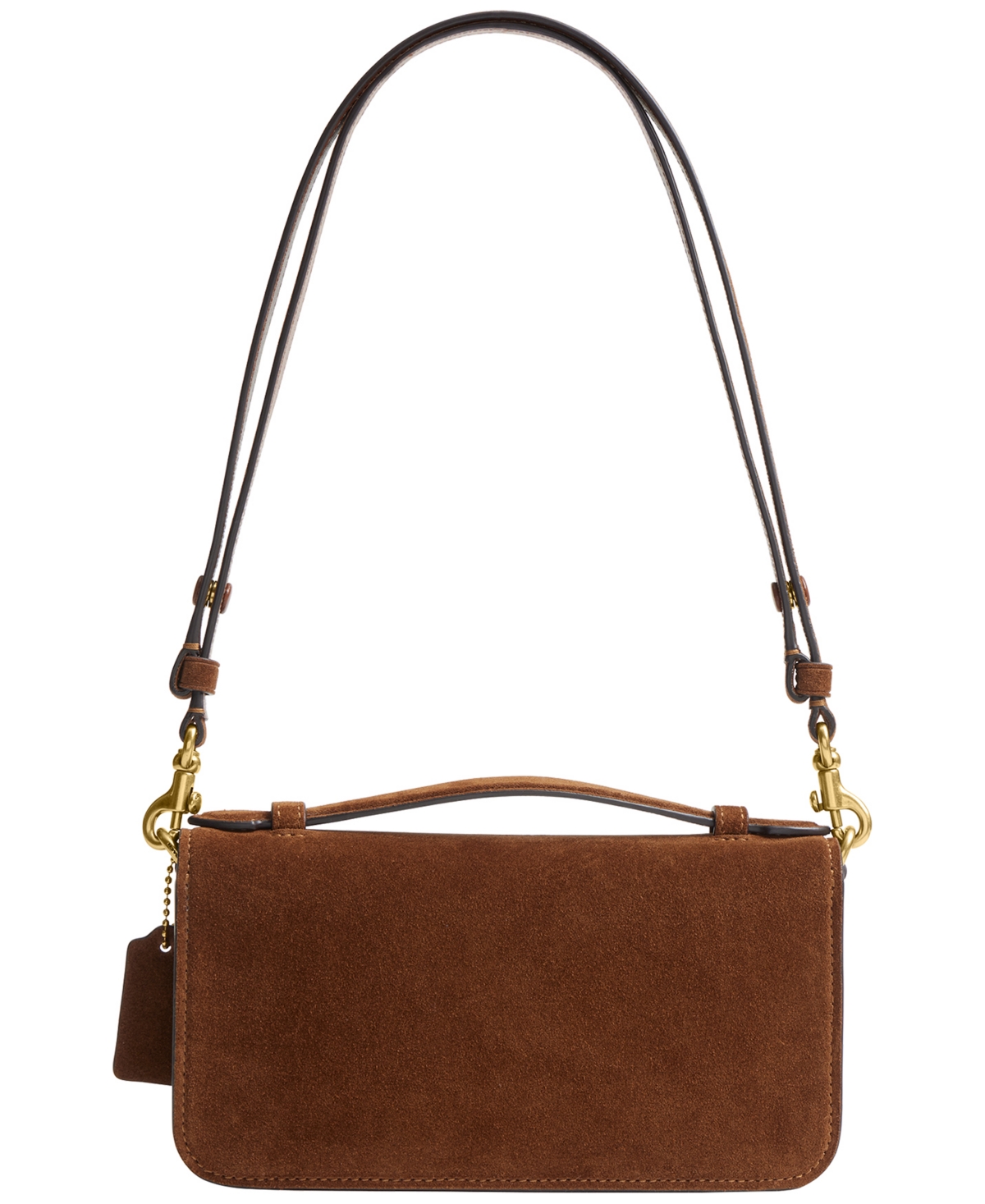 Coach Suede Elora Top Handle Leather Crossbody Bag