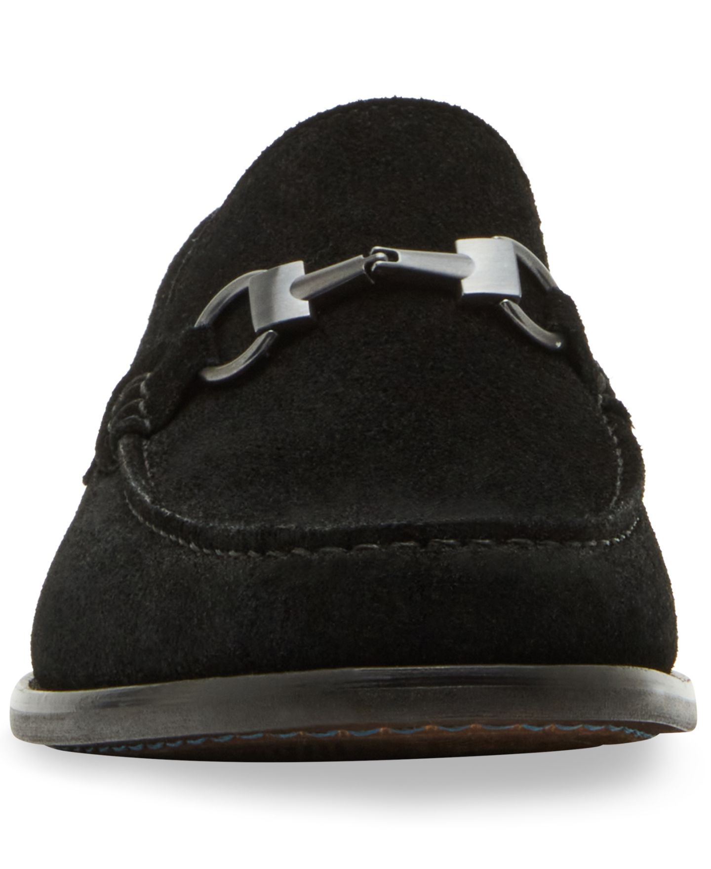 Мужские туфли Steve Madden Arista Suede Bit Loafer, цвет: Чёрный замшевый — фото 4