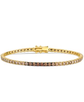 Chocolate Diamond Ombre Tennis Bracelet (5 ct. t.w.) in 14k Honey Gold