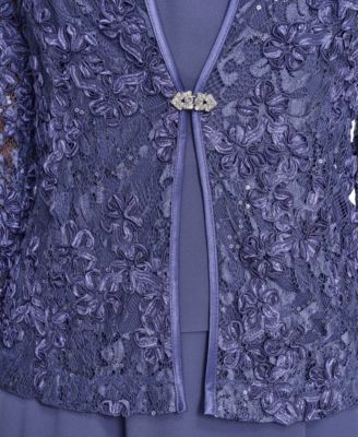 Petite Ball Gown with 3/4-Sleeve Jacket, 2-Piece Set