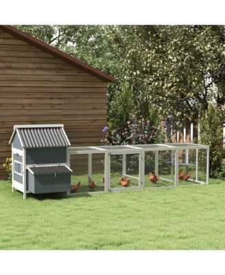 156" Extra Large Chicken Coop with 2 Nesting Box & Run Cage