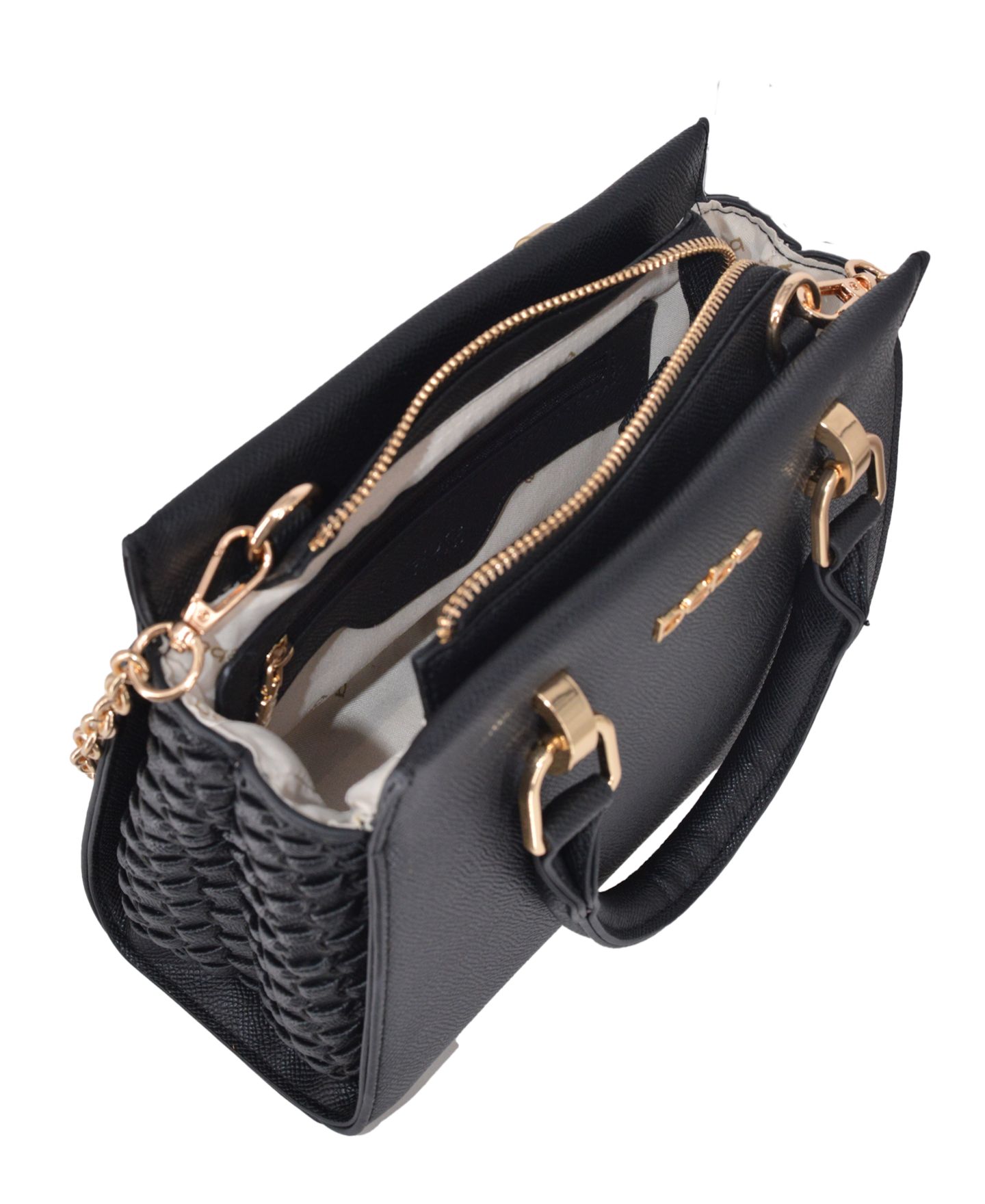 Женская сумка Bebe Katriel Small Satchel Crossbody, цвет: Чёрный — фото 4