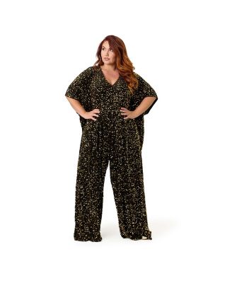 Women's 1970s Sequin Caftan Jumpsuit