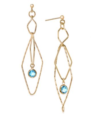 Citrine Openwork Orbital Geometric Drop Earrings (5/8 ct. t.w.) in 14k Gold-Plated  Sterling Silver