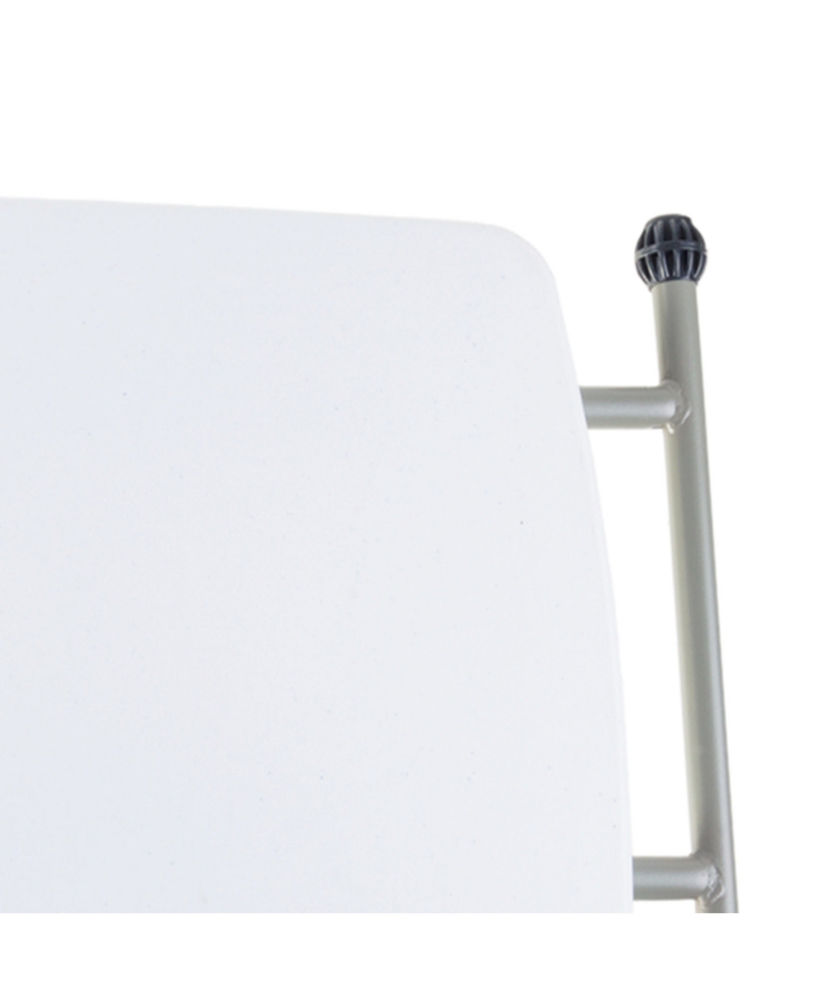 Everyday Home 30" Plastic Adjustable Folding Table In White