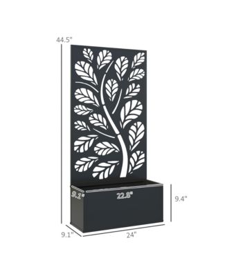 Garden Box with Privacy Panel, Outdoor Planter Box for Garden