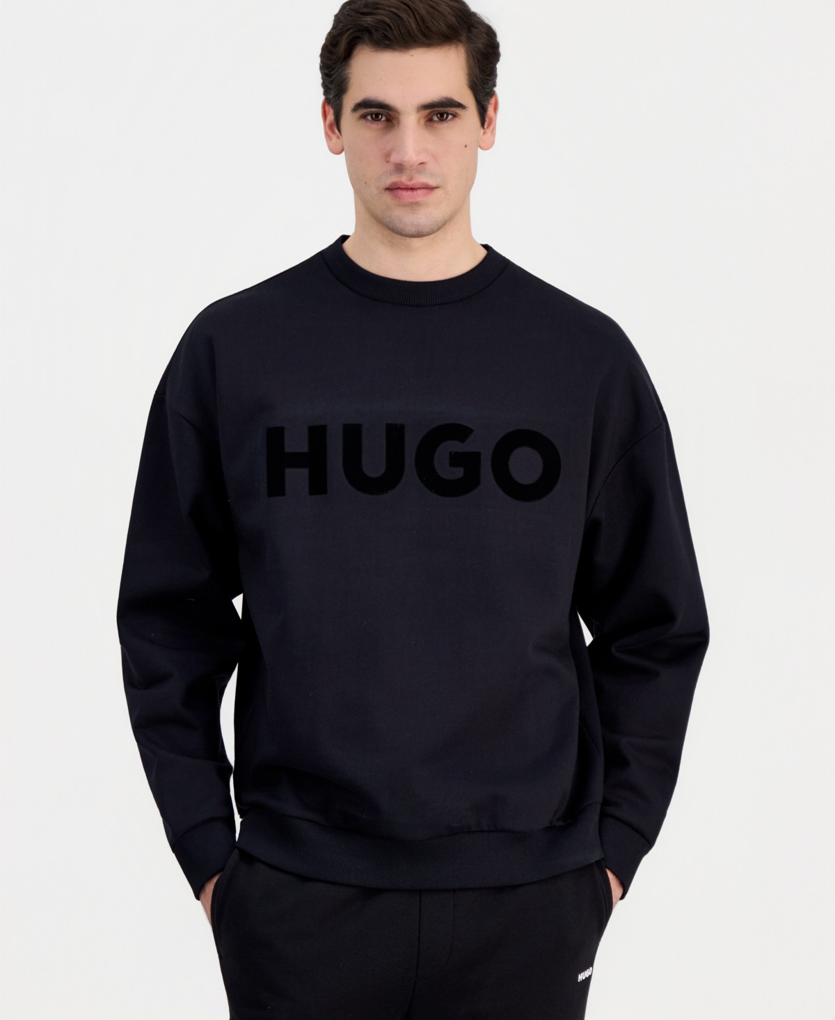 Мужские худи HUGO by Hugo Boss Men's Dinex Oversized-Fit Logo Sweatshirt — фото 1