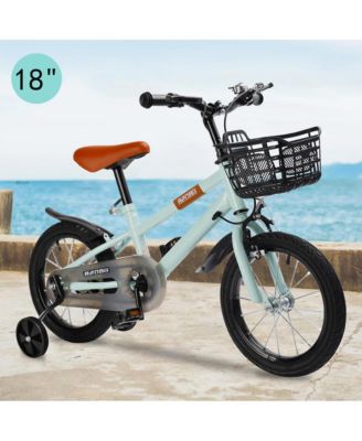 18-Inch Kids Bike for Ages 6-10 with Removable Training Wheels & Dual Brakes for the 2-Wheel Journey