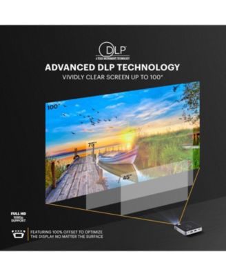 Luma 150 Pico Projector, Rechargeable Ultra Mini Projector w/60" Screen, Tripod & Case