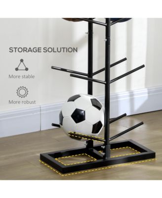Ball Storage Rack, Basketball Holder, 12-Ball Organizer