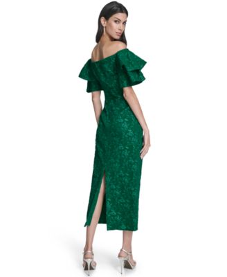 Women's Off-The-Shoulder Side Tuck Gown