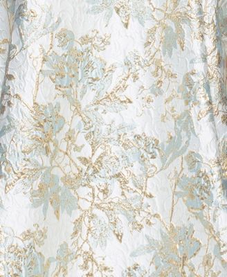 Women's Long Strapless Brocade Dress