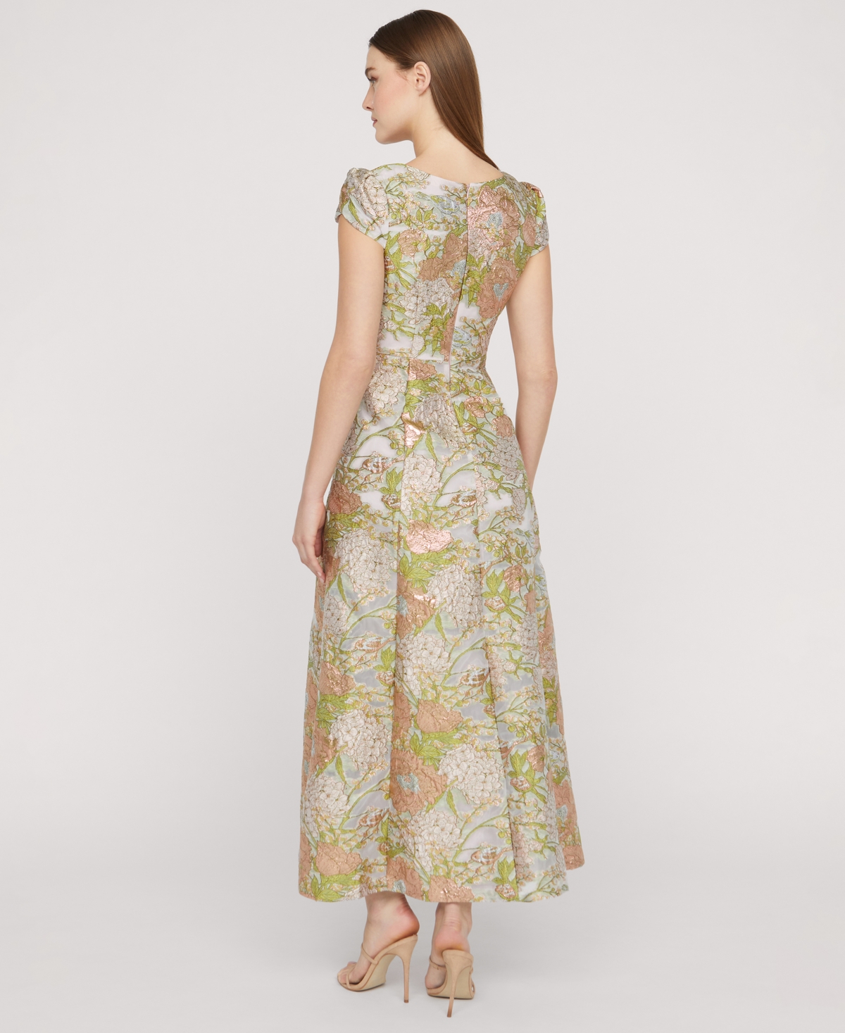 Js Collections Women's Ruthanne Tulip-Petal-Sleeve Ankle Gown