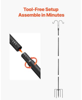 8-Pack Heavy-Duty Double Shepherd Hooks for Bird Feeders and Garden Decor