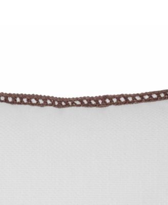 Crochet Edge Decorative Pillow, 20" x 20"