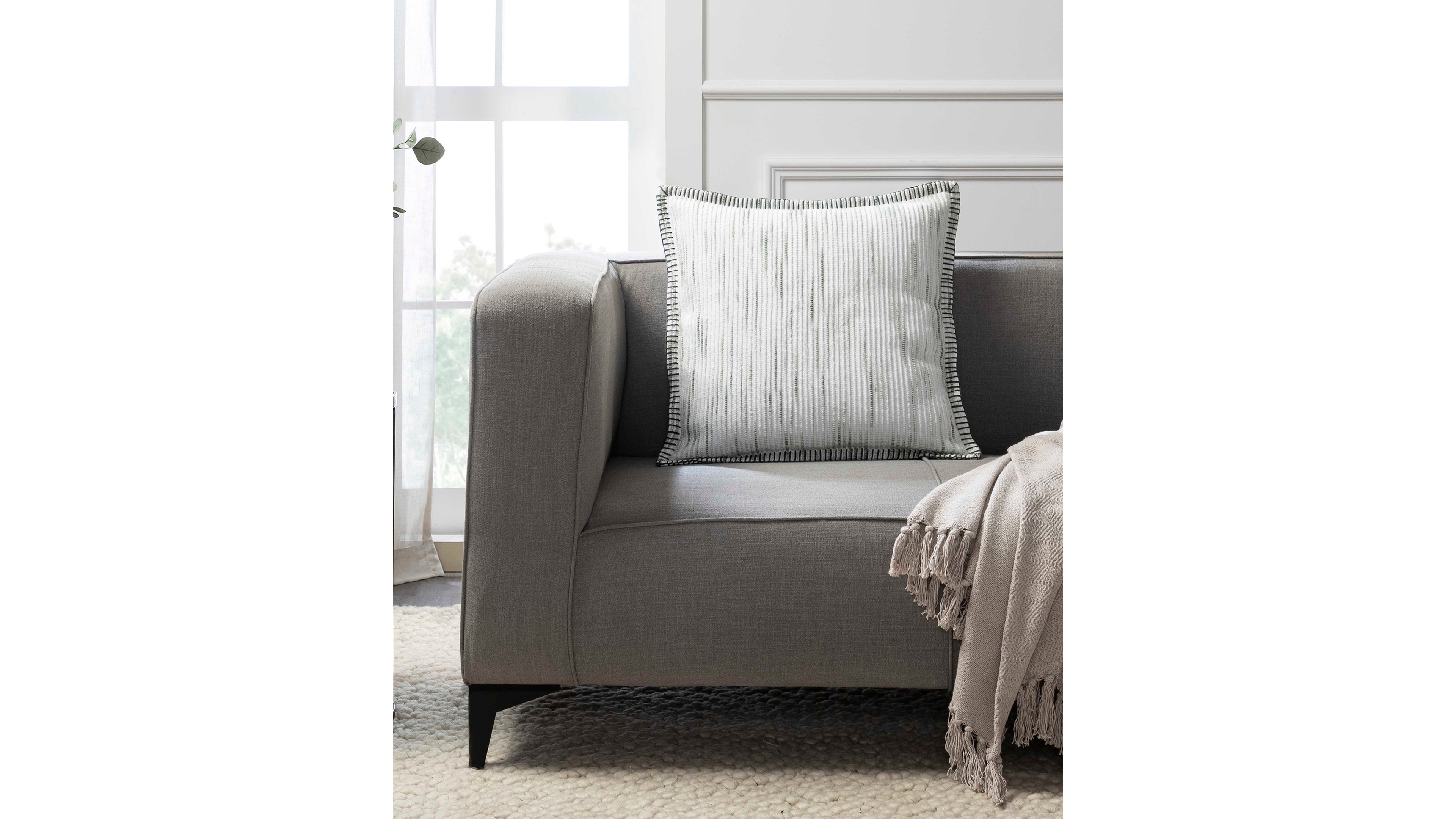 Tahari Home Polly Blanket Stitch Decorative Pillow, 20" x 20"