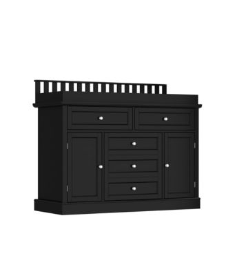 1pcs Chest of Drawers, Dresser with 3 Drawers, 4 Shelves and 2 Doors Changing Table