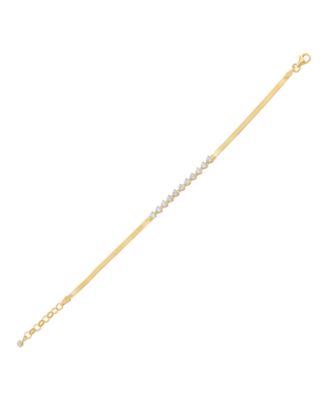 White Sapphire Bracelet (1-5/8 ct. t.w.) in 14k Yellow Gold-Plated Sterling Silver