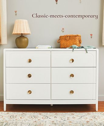 nursery dresser Serena 3 Drawer with Changing Top and Interlocking Drawers, Bianca White (130) and built to last well past the toddler years Baby Changing Table Dresser with