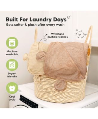 Snuggle Baby Towels with Hood for Newborn Girls, Boys, Toddlers, Soft & Absorbent Hooded Baby Bath Towels