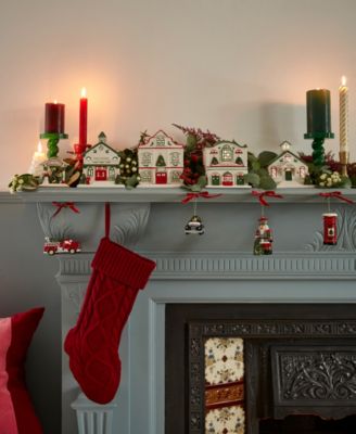 Christmas Tree Lighted House Figurine