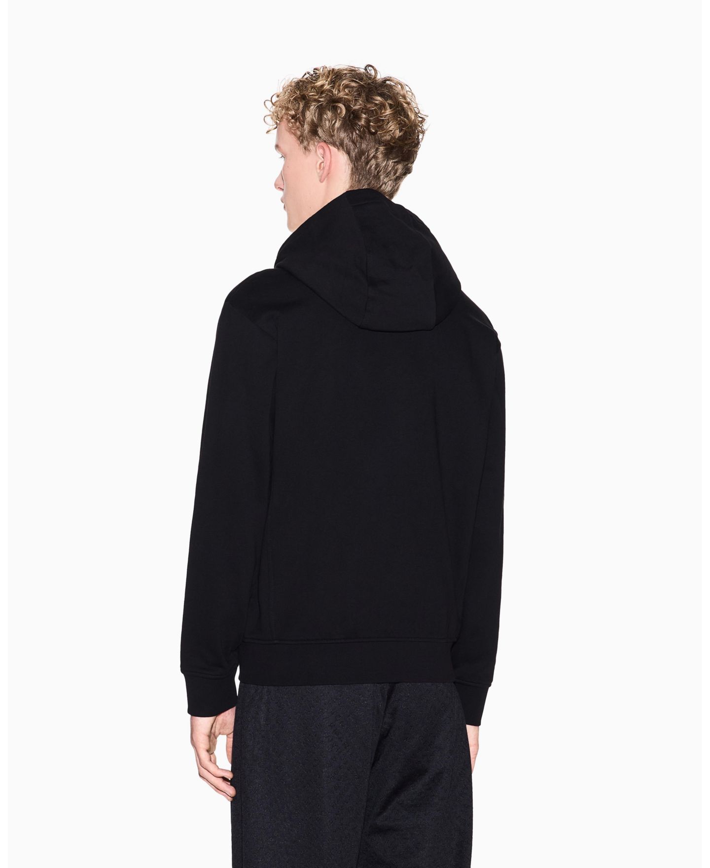 Мужское худи A|X Armani Exchange Milan NY Logo Full Zip, цвет: Чёрный — фото 2