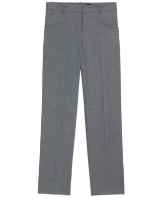 Women's M&eacute;lange Virgin Wool Relaxed-Fit Pants